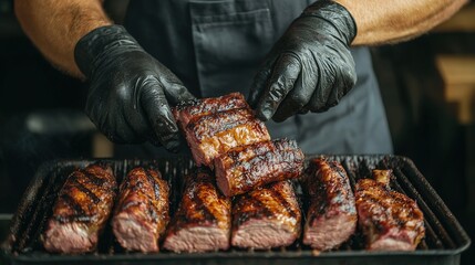 Backyard bbq celebration home food photography outdoor close-up grilling fun with classic barrel smoker