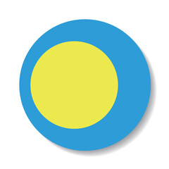 Palau flag circle icon vector illustration