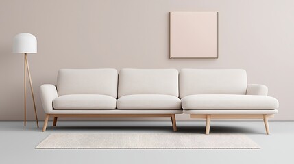 Modern minimalist living room design contemporary home interior decor cozy environment wide angle aesthetic appeal