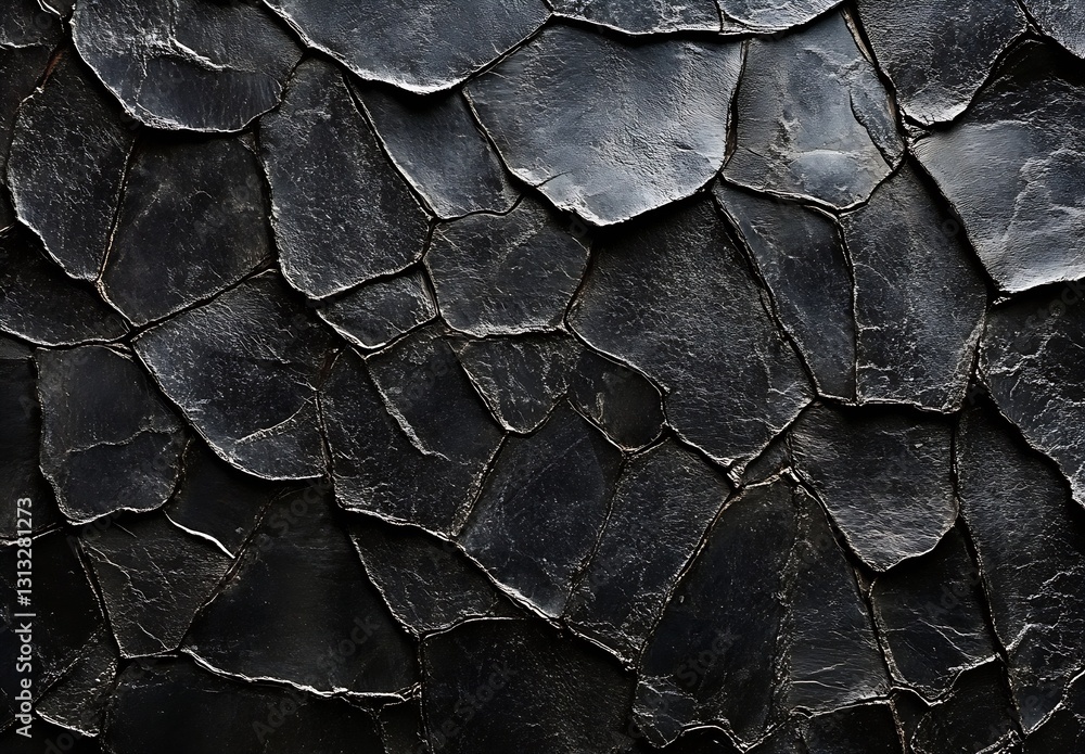 Aufkleber close up texture of rugged dark leather showing intricate organic patterns : generative ai