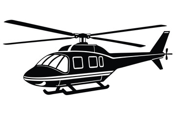 Helicopter black silhouette
