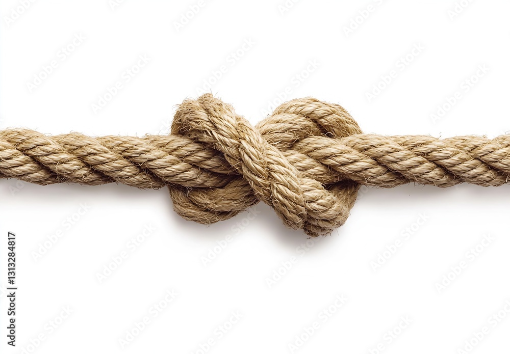 Poster intricate natural rope knot displaying traditional craftsmanship and design : generative ai
