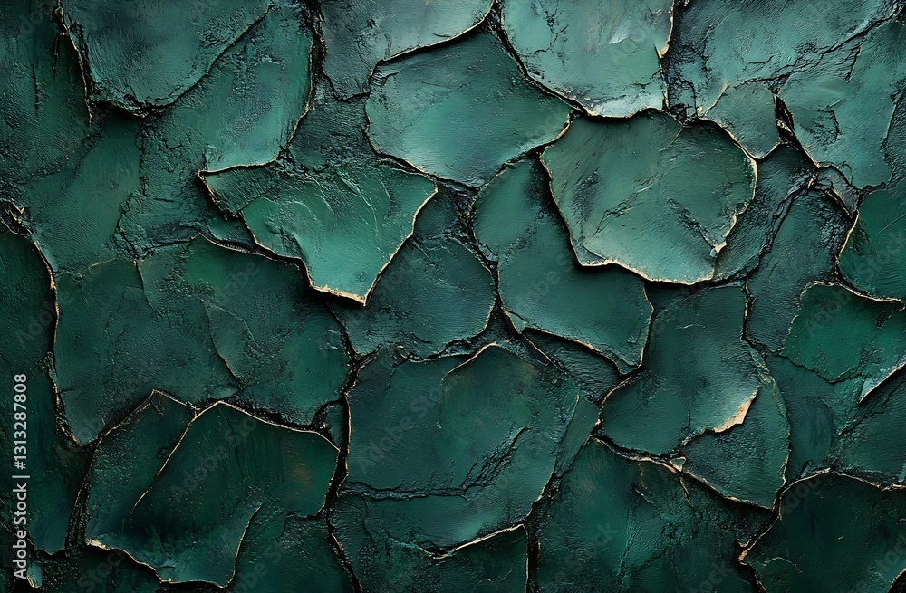Poster an artistic depiction of textured layers in rich green showcasing an organic and natural appearance 