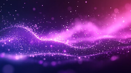 Fototapeta premium Stunning abstract background with shimmering particles in shades of purple and pink creating a dreamy effect : Generative AI