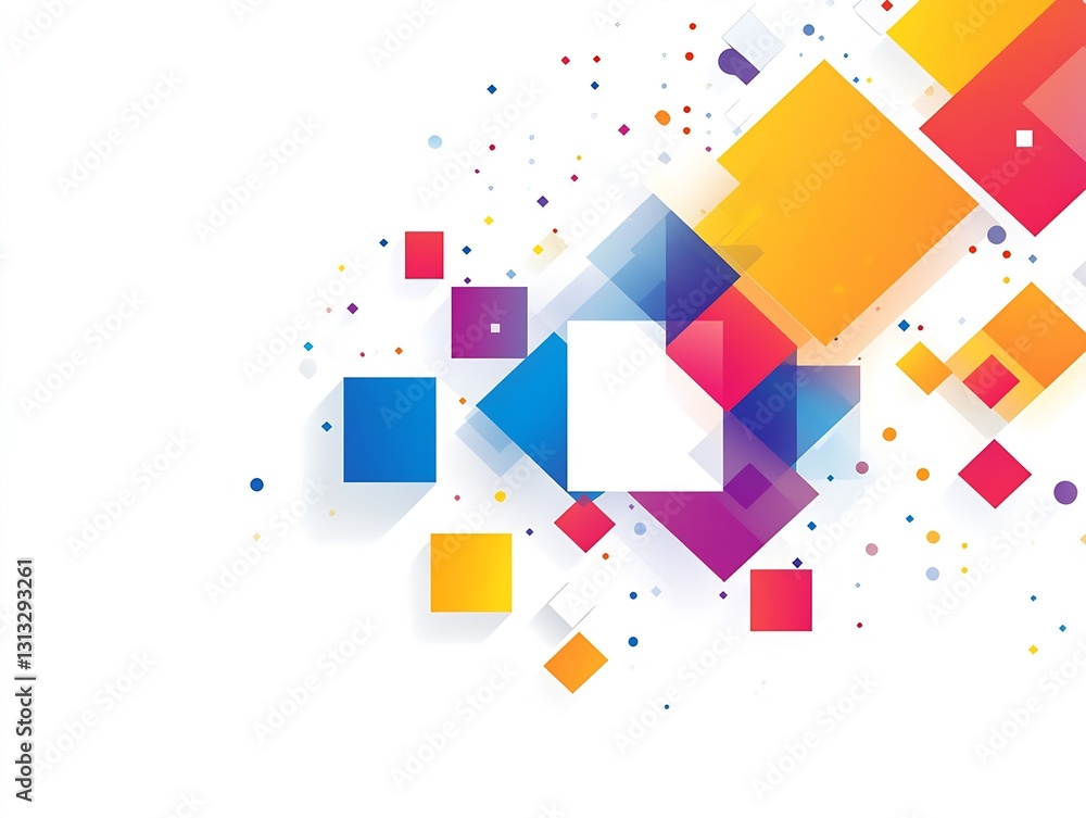 Poster colorful geometric shapes in a creative layout for vibrant abstract designs : generative ai