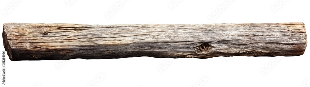 Poster Authentic rustic wooden log displaying natural texture and weathered details for décor : Generative AI