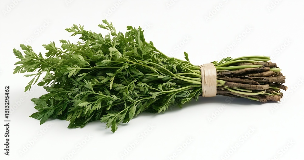 Poster Nutritious fresh parsley bunch displayed elegantly on a plain background : Generative AI