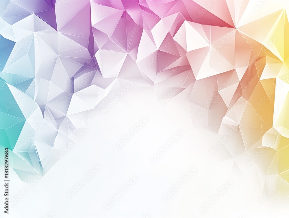 Poster vibrant colorful abstract background with polygonal shapes blending together smoothly : generative a