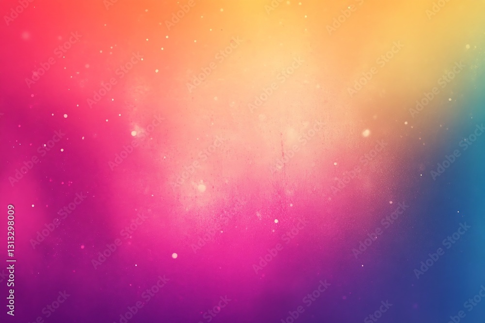 Aufkleber Vibrant gradient background featuring a beautiful blend of pink and yellow hues with speckles for a dreamy effect : Generative AI