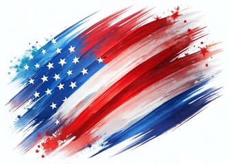 Memorial Day Tribute: Abstract Paintbrush Stroke Background Design