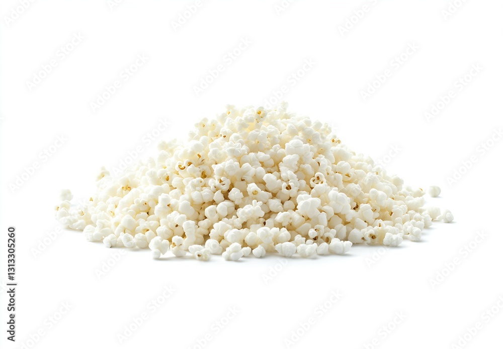 Poster A Neatly Gathered Pile of Light and Fluffy Popcorn Kernels Ready for Consumption : Generative AI