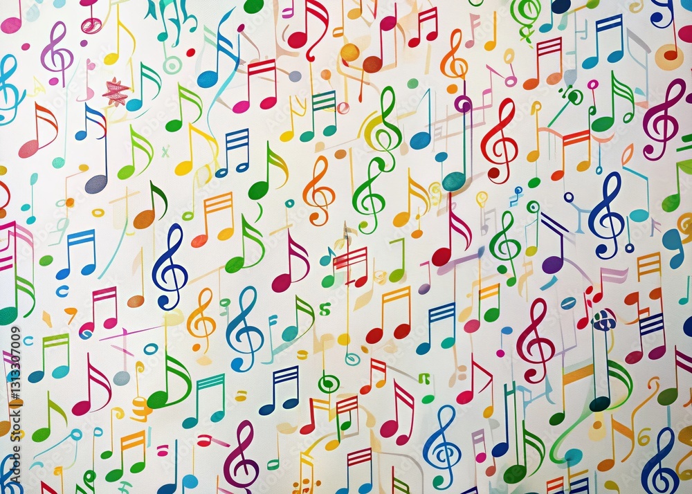 Poster minimalist abstract music notes pattern - graphic design background