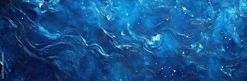 Aufkleber abstract deep blue ocean texture with flowing waves and light reflections, suitable for backgrounds 