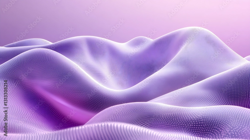 Poster subtle and elegant waves of purple tones in a digital abstract art representation : generative ai
