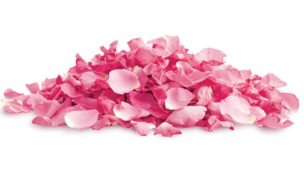 Obraz premium Vibrant pink rose petals artistically scattered to create a romantic and elegant floral display : Generative AI