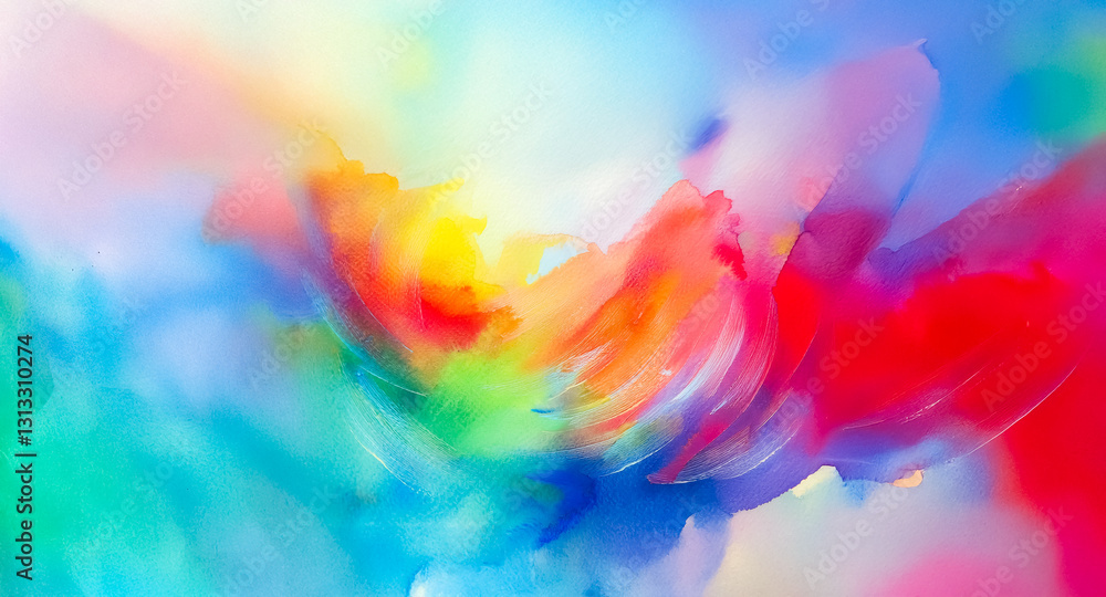 Poster vibrant abstract background featuring a swirl of blended colors. dynamic and artistic texture with b