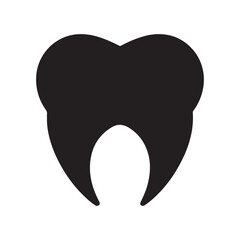 Tooth icon vector illustration. Teeth icon. Tooth shape symbol vector icon