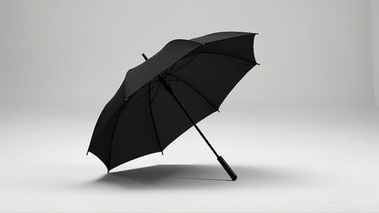 black open umbrella isolated on white background,isolated,color