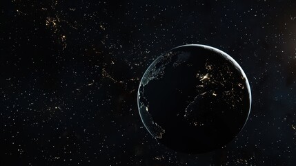 Fototapeta premium Earth at Night: A Stunning View of City Lights from Space