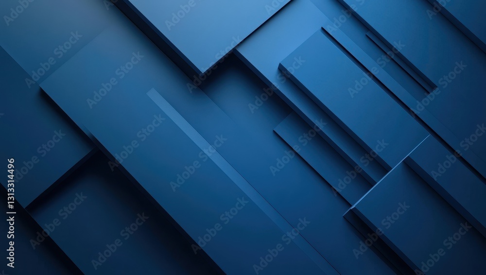 Poster abstract geometric background with layered blue shapes and textures for modern design and creative p