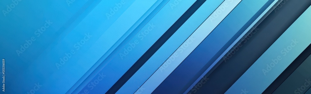 Poster abstract geometric pattern with diagonal blue lines, vibrant shades flowing in a modern artistic des