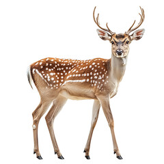Obraz premium Regal Fallow Deer: A captivating portrait of a majestic fallow deer with striking spotted coat, elegant antlers and a confident gaze.