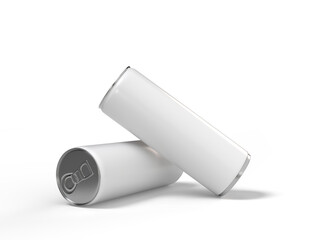 3D realistic aluminum slim can beverage products packaging container. For presentation branding...