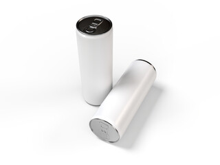 3D realistic aluminum slim can beverage products packaging container. For presentation branding...
