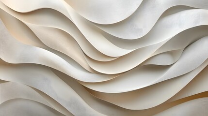 Elegant layered flowing abstract forms of soft neutral colors