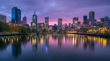 Fototapeta premium Night view of city architecture