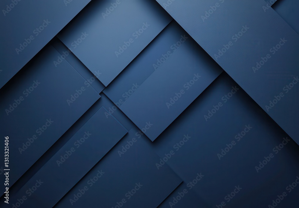 Poster abstract navy blue geometric background featuring overlapping rectangular shapes with smooth texture