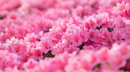Fototapeta premium Vibrant Pink Azalea Flowers in Bloom During Spring Season