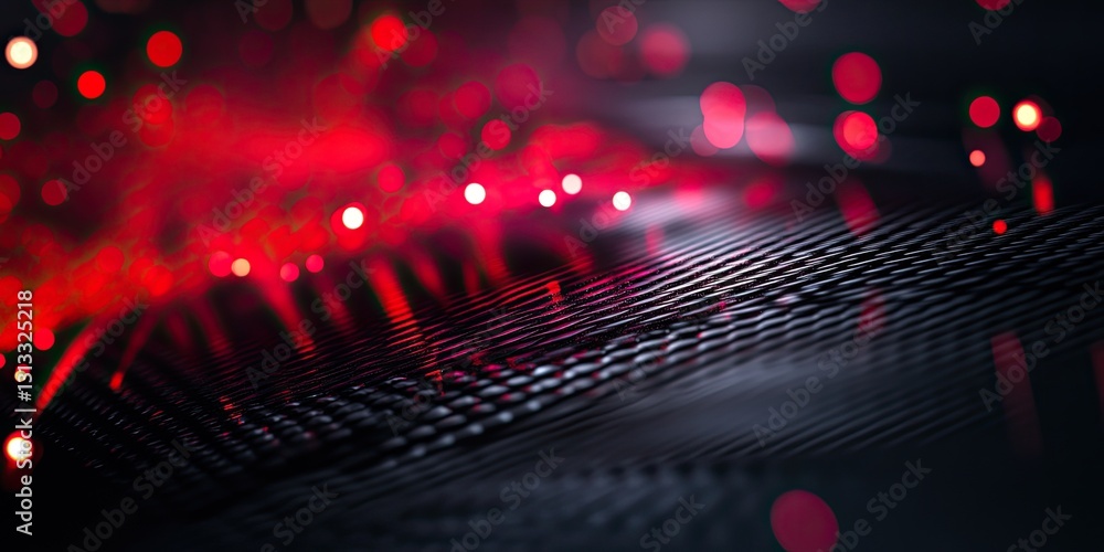 Poster abstract dark geometric texture with red bokeh background