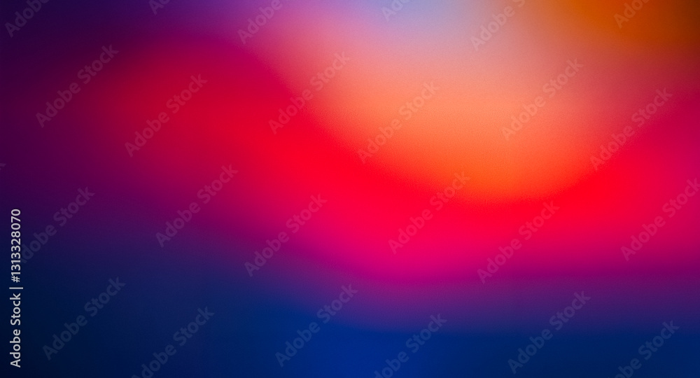 Leinwandbilder soft blurred background with a smooth color transition from deep blue and purple to bright red and o