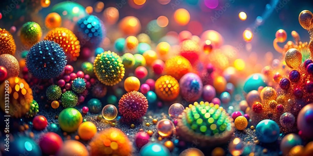 Poster organic forms marketing pattern: bokeh background - abstract graphic design stock photo