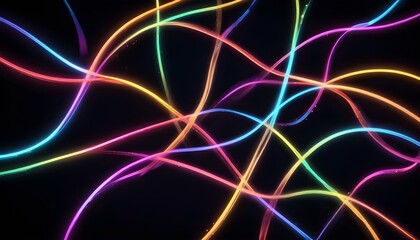 neon, abstract, colorful, glowing, lines, light, vibrant, futuristic, digital, energy, dynamic, motion, electric, spectrum, illuminated, fluid, movement, artistic, modern, radiant, bright, luminescent