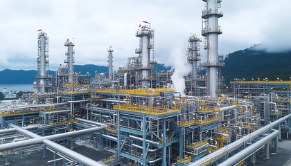 Large Industrial Complex By The Water