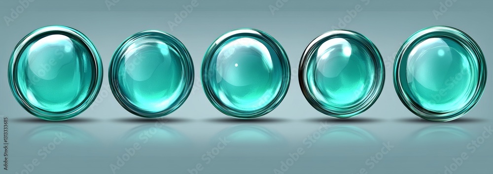 Poster modern illustration of a photo carousel template for social media, designed in a glassmorphism style