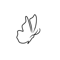 butterfly line logo design