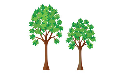 Fototapeta premium Collection of trees. tree set isolated on white background.