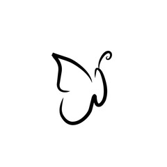 Obraz premium butterfly line logo design