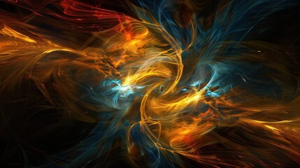 Fototapeta premium Pulsating Energy Waves with Artificial Lighting in Dynamic Composition