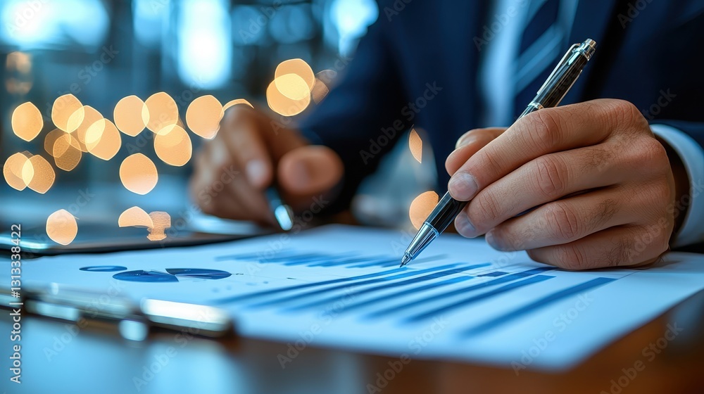 Poster professional office setting key insights from business analysis visualization