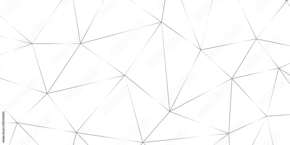 Poster Geometric low poly graphic. Background of triangular facets. editable stroke width, grey gradient abstract triangle seamless pattern from network triangular cells, wallpaper background design.	