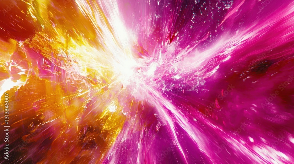 Poster vibrant abstract explosion of colorful light in dynamic motion
