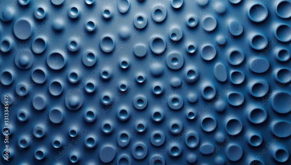 Poster blue textured surface with circular patterns creating a visually striking abstract background ideal 