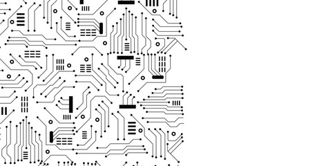 Vector circuit board pattern for background technology.  Communication and engineering concept. Vector illustration. 