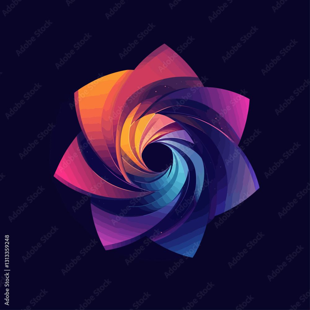 Poster abstract gradient swirl - modern colorful design for tech and innovation