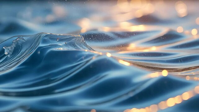  Gentle Ocean Wave Cresting in the Morning Light