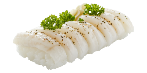 Sushi Roll or Single in a white background for cutout PNG suitable for making food menu or ads in social media